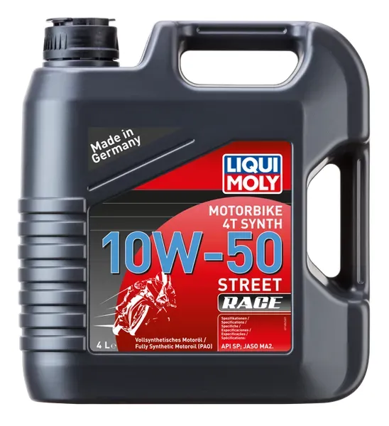 MOTORBIKE 4T Synth 10W50 STREET RACE 4L 100% — LIQUI MOLY | TOMOBILE MDG