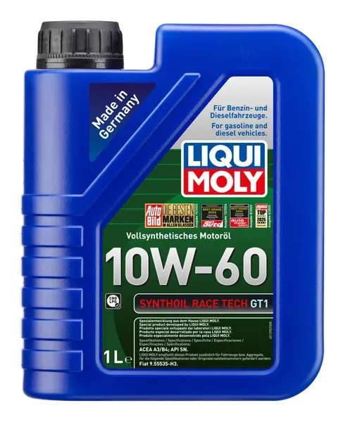 Race tech GT1 10W60 SYNTHESE 100% 1L — LIQUI MOLY | TOMOBILE MDG